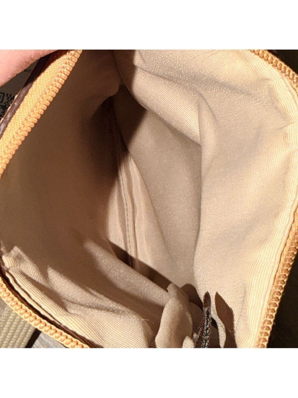 Coach Signature Crossbody Bag Beige and Brown - Picture 11 of 12